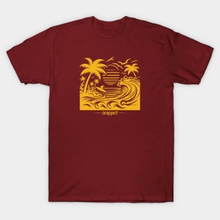 Surfing in the sunset view T-Shirt